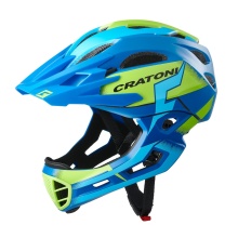 Cratoni Fahrradhelm C-Maniac PRO (Full Protection) blau/lime matt